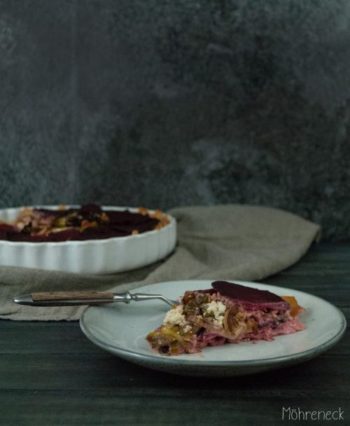 Rote-Bete-Lauch-Quiche