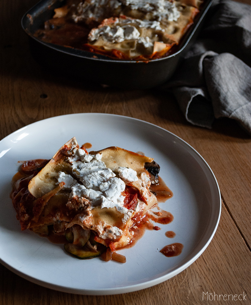 Auberginen-Zucchini-Lasagne