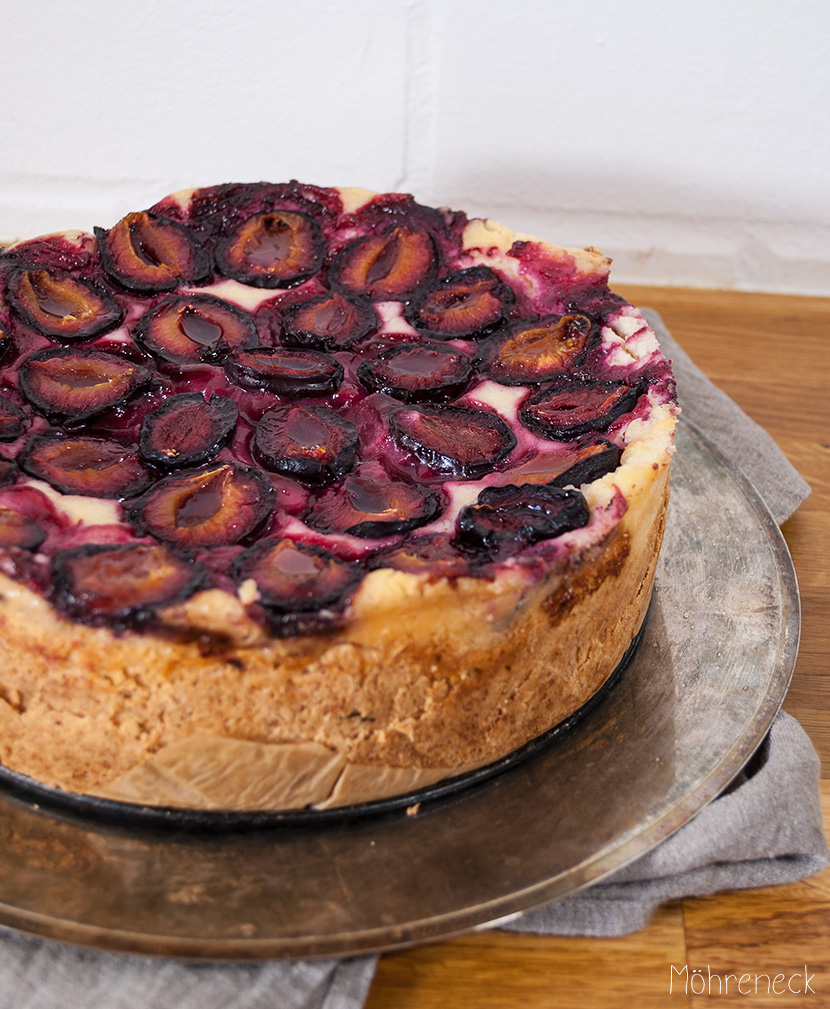 veganen Zwetschgen-Käsekuchen