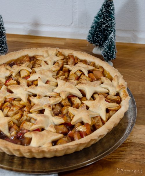 weihnachtliche Apple Pie mit salzigem Karamell