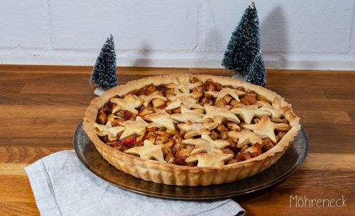 weihnachtliche Apple Pie mit salzigem Karamell