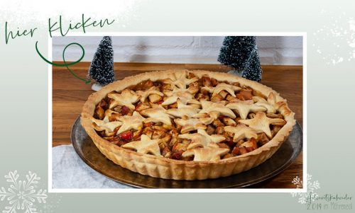 weihnachtliche Apple Pie mit salzigem Karamell