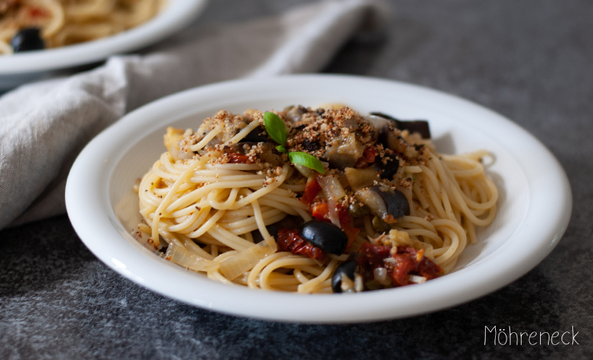 Spaghetti mit Aubergine