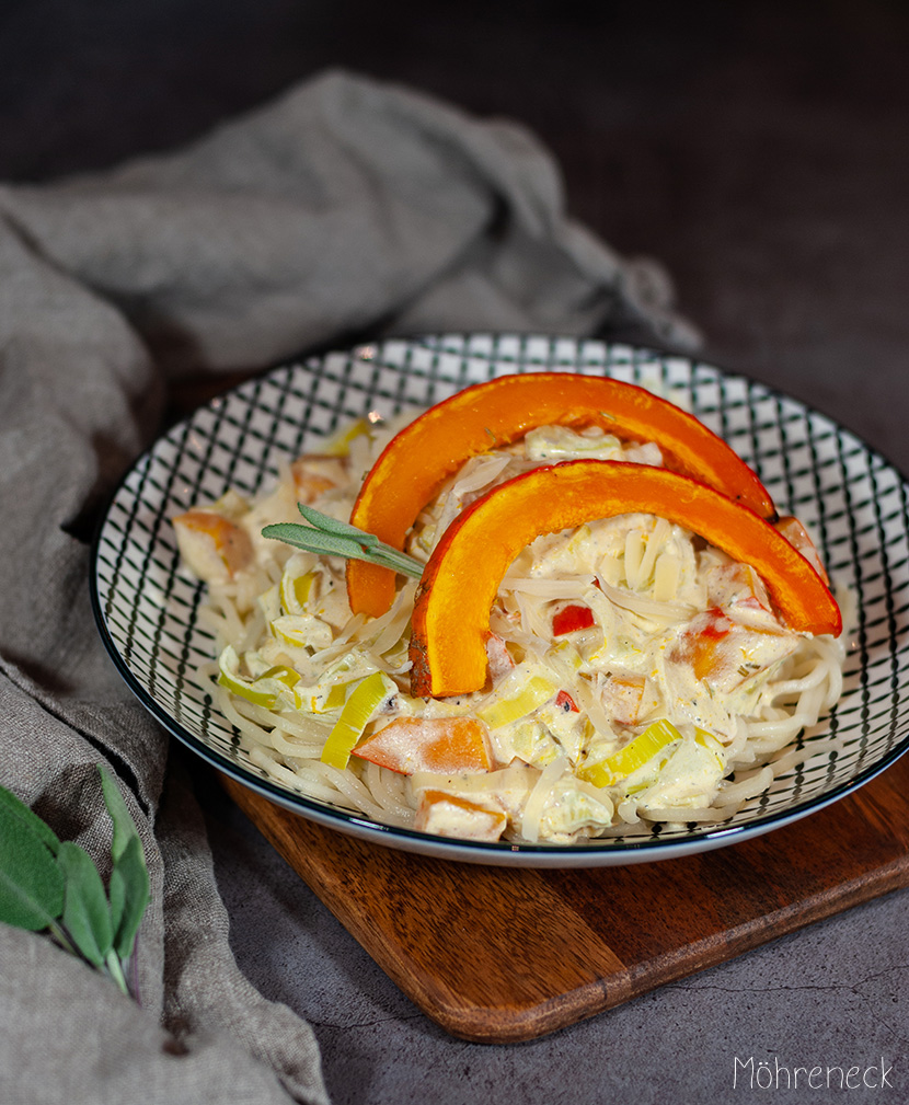 Pasta mit Ofenkürbis