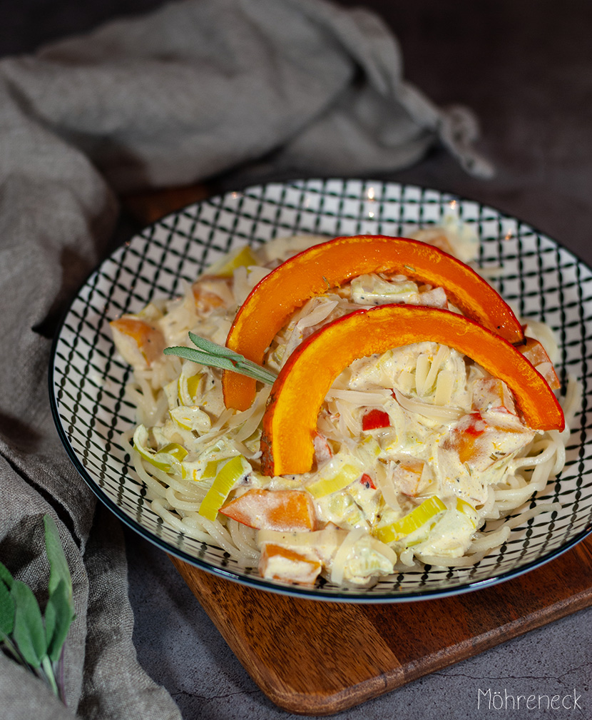 Pasta mit Ofenkürbis