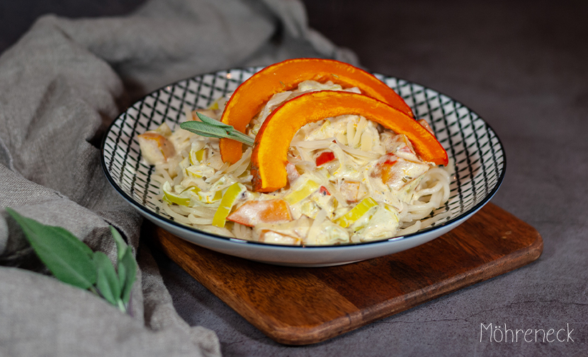 Pasta mit Ofenkürbis