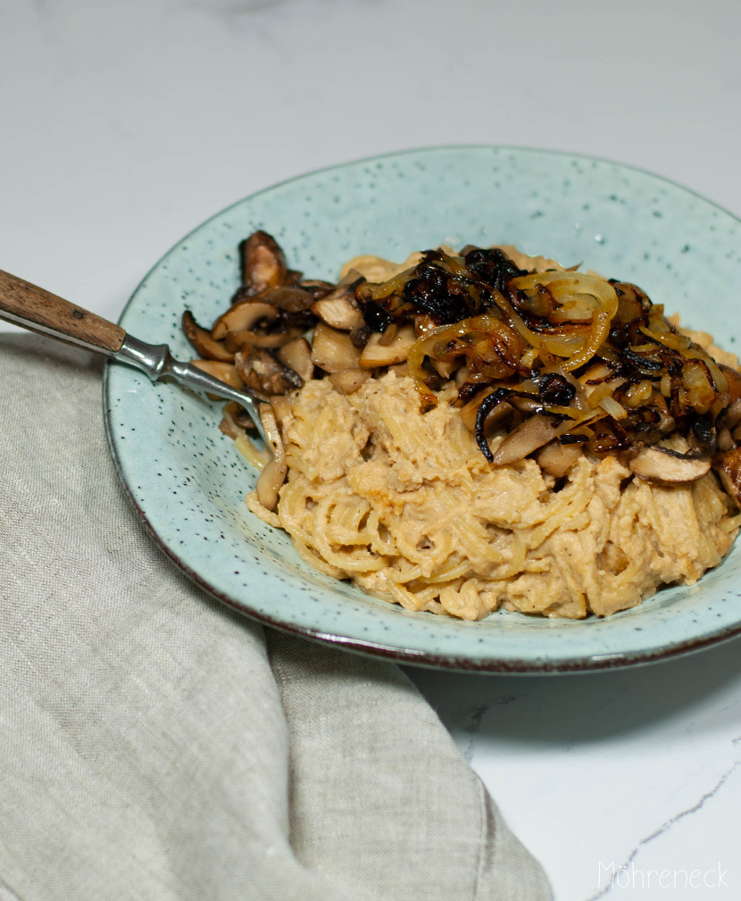 Miso-Pasta mit karamellisierten Pilzen