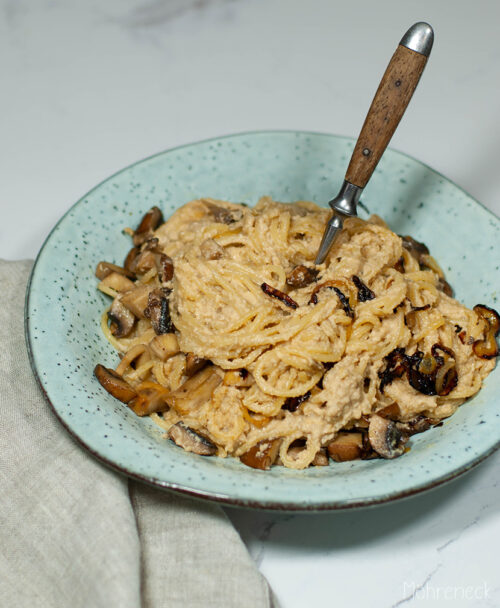 Miso-Pasta mit karamellisierten Pilzen