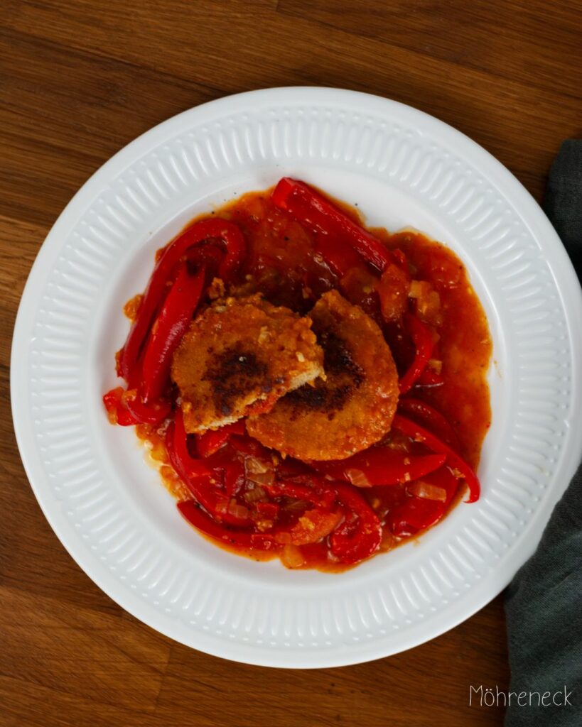 Paprika-Tomaten-Schnitzel